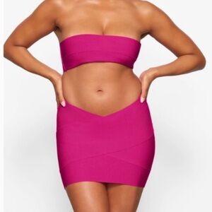 SKIMS Knit Swim Mini Skirt, Lollipop